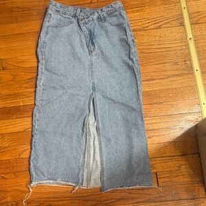 SHEIN Blue Denim Maxi Skirt